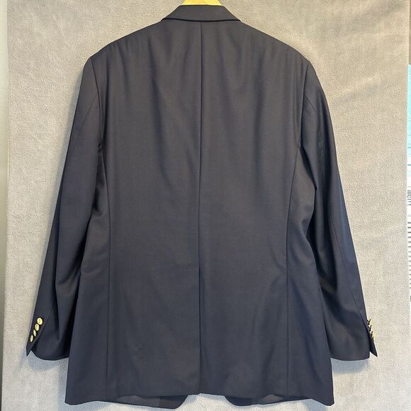 Lauren Ralph Lauren Wool Navy Blazer Mens 42L Gold Button Sport Coat Suit Jacket - Picture 2 of 10